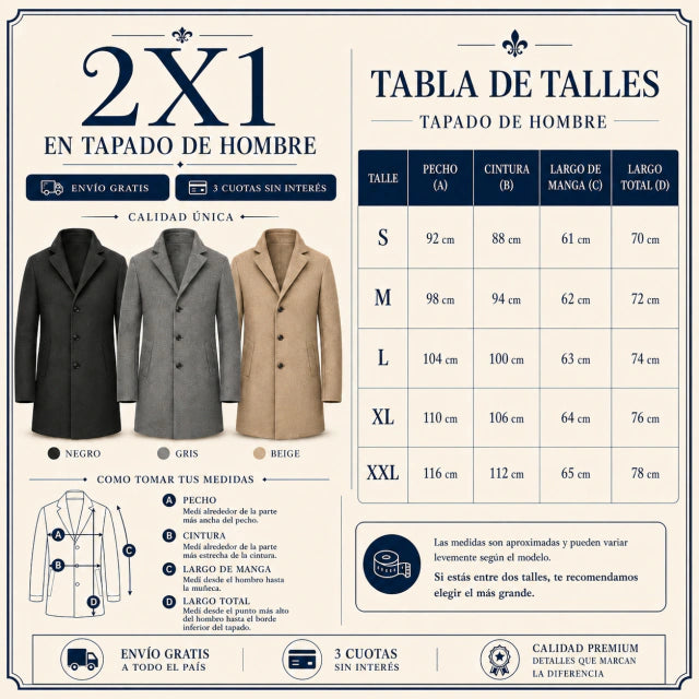 2x1 Tapado de Hombre | Belmont Old Money