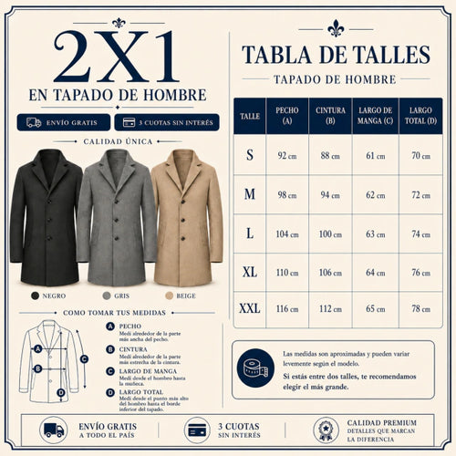 2x1 Tapado de Hombre | Belmont Old Money