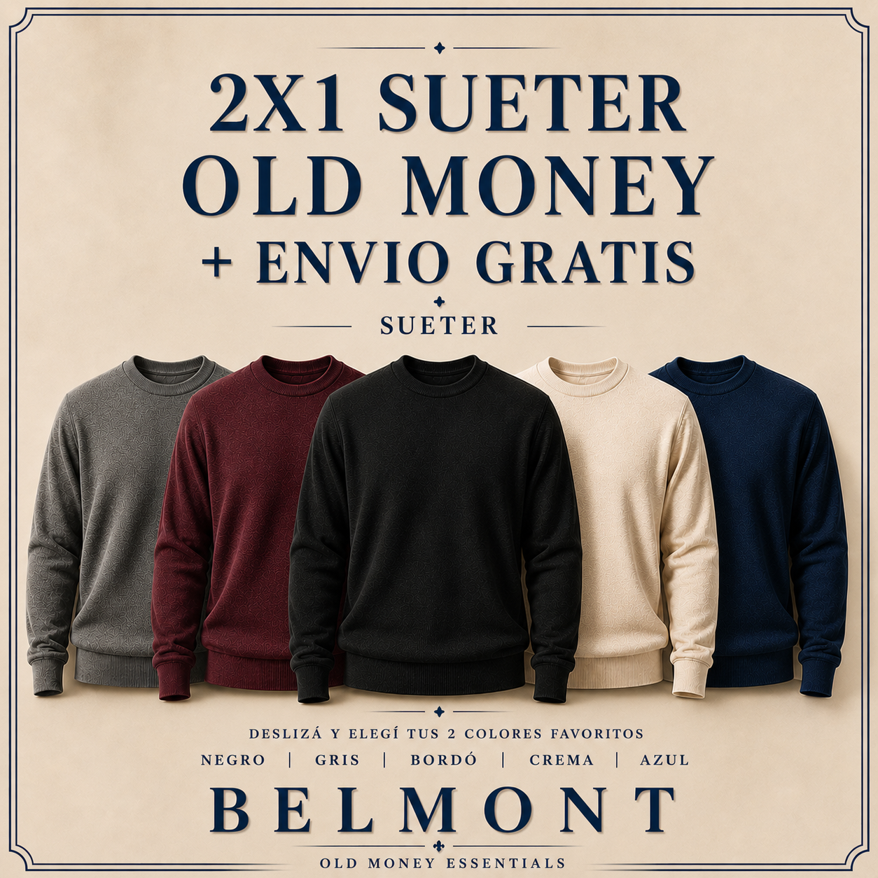 2x1 En Suéter Cuello Alto